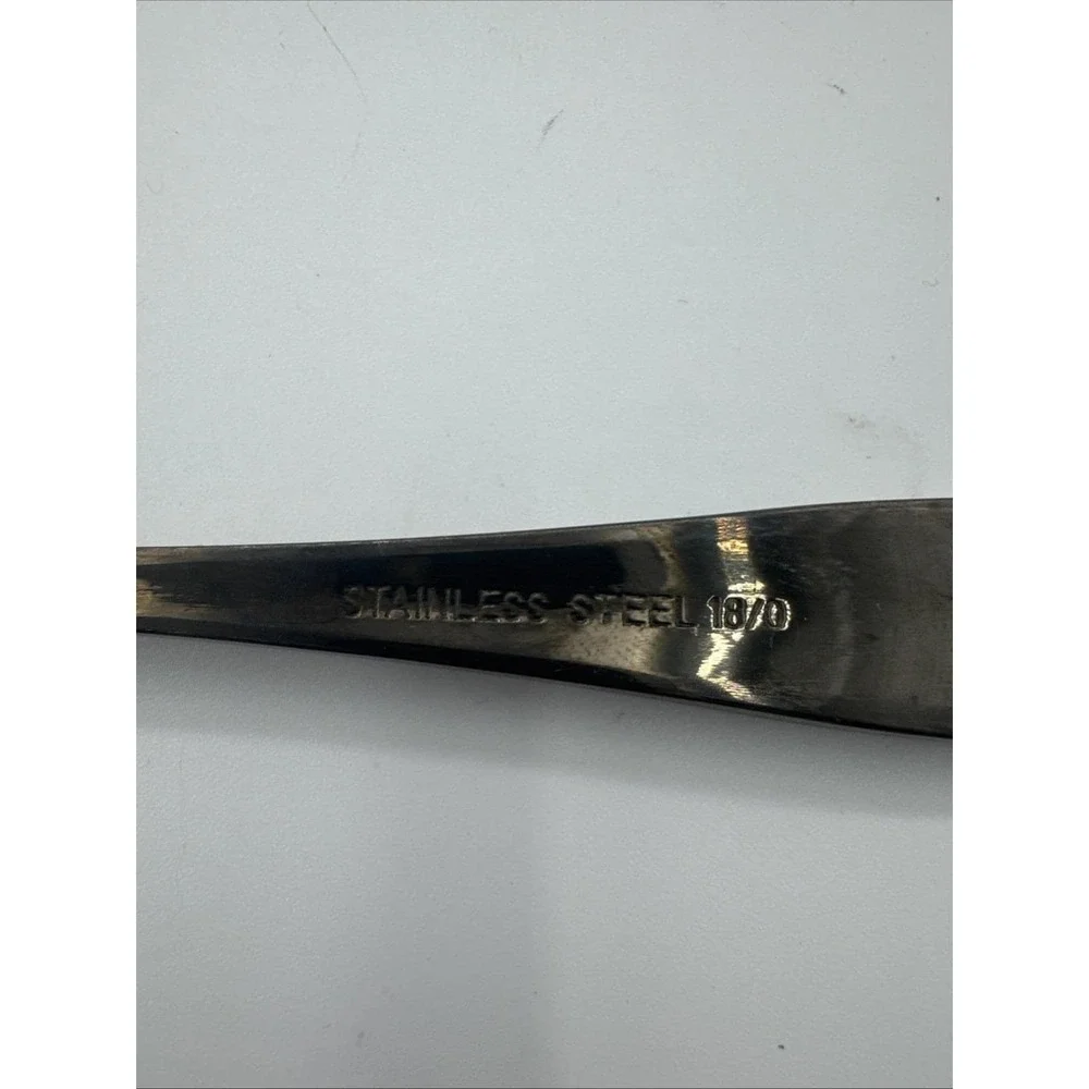 Black Satin Flatware Stainless Steel Spoon Fork Knives‎ 14 Pieces